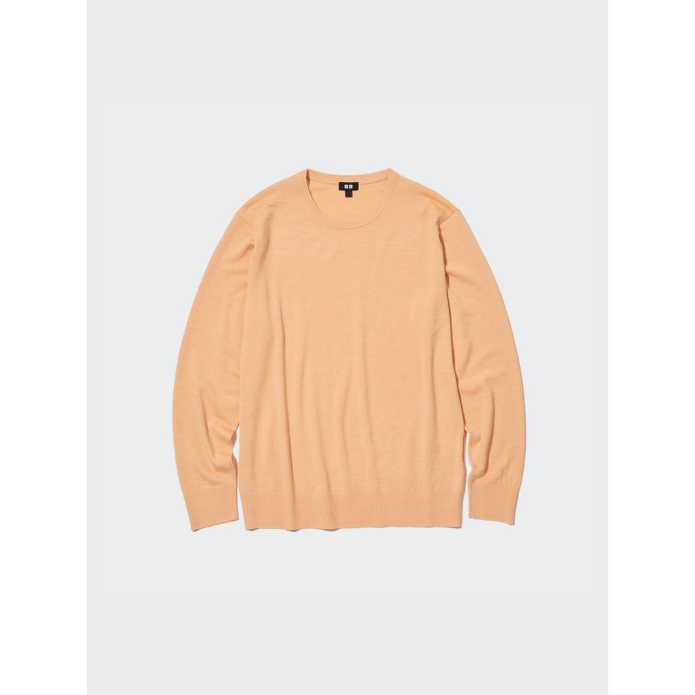 Uniqlo Свитер с круглым вырезом из японской мериносовой шерсти