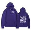 Cross-border hoodies, new printed styles, QR code scans, loose men's and women's hoodies