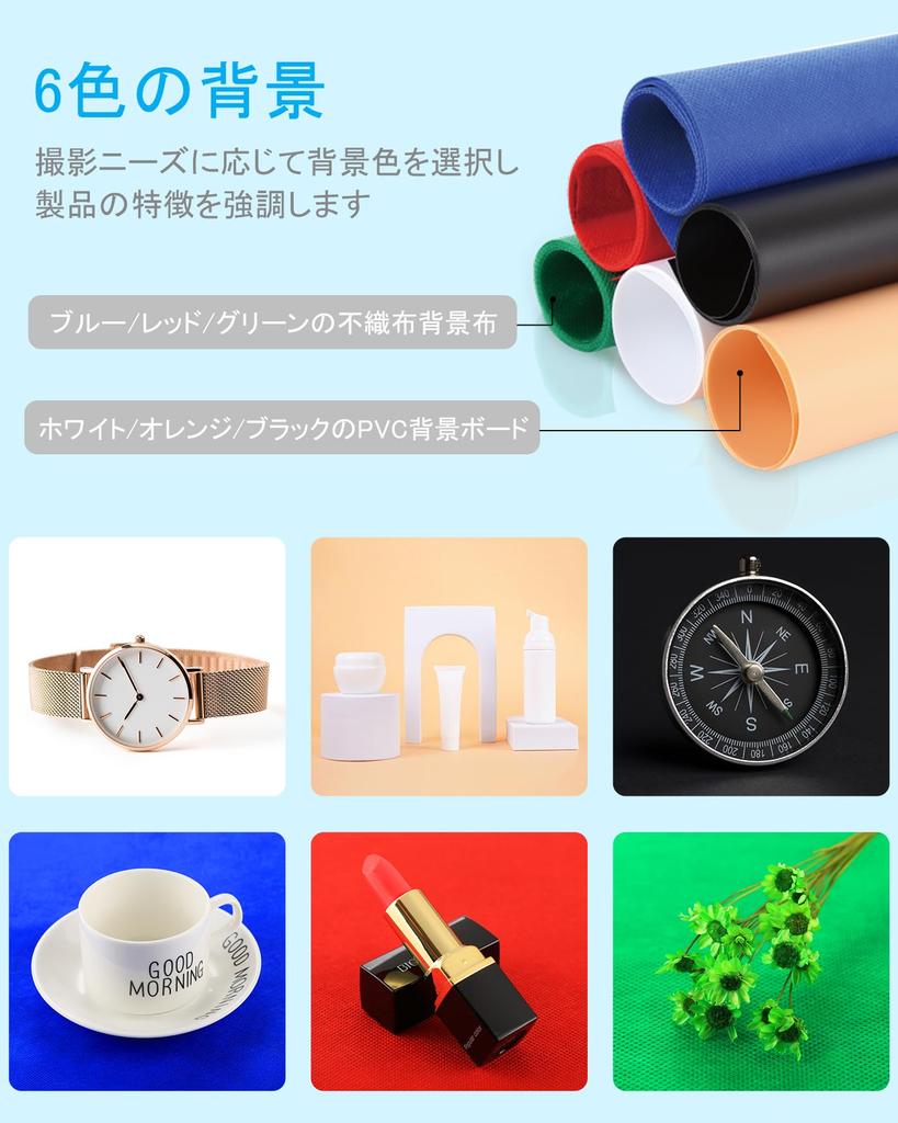 Фотобокс PULUZ 60 см Фотобокс Фотобудка Фотокомплект Световой короб с регулируемой яркостью Складная простая студия 6 фонов 1 рассеиватель 2 светодиода