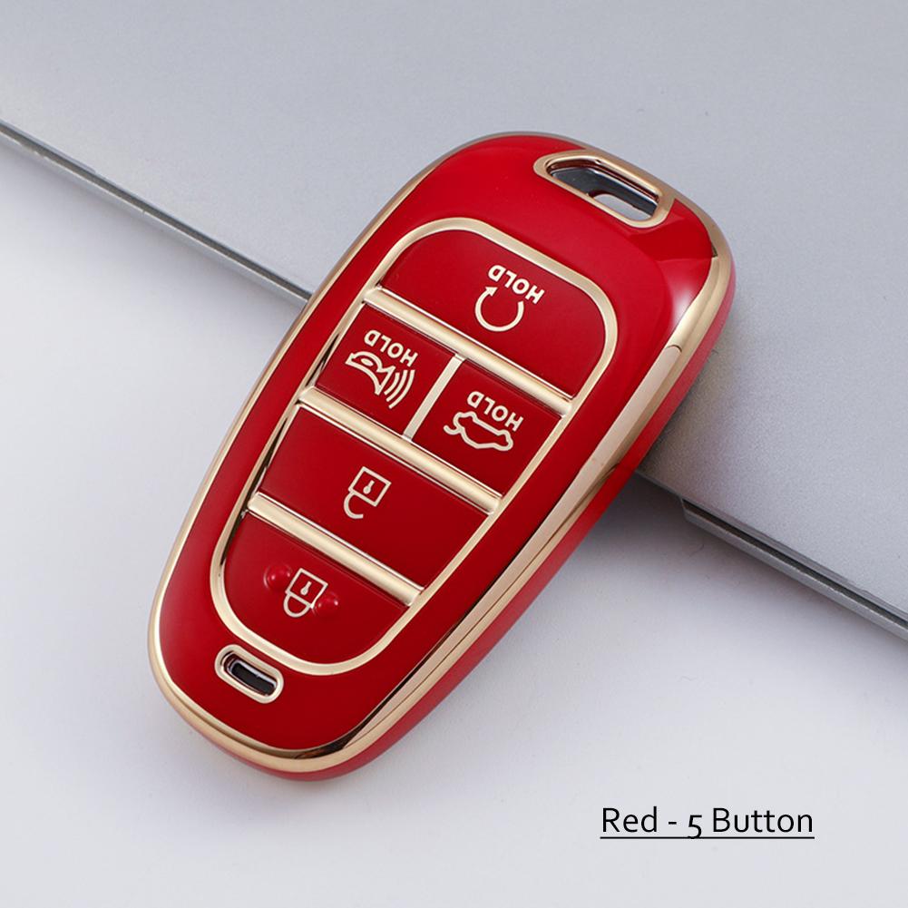 TPU Car Remote Key Case Cover Shell For Hyundai Tucson Santa Fe 2025 NEXO NX4 Atos Prime Solaris 2025 5 Button 7 Button