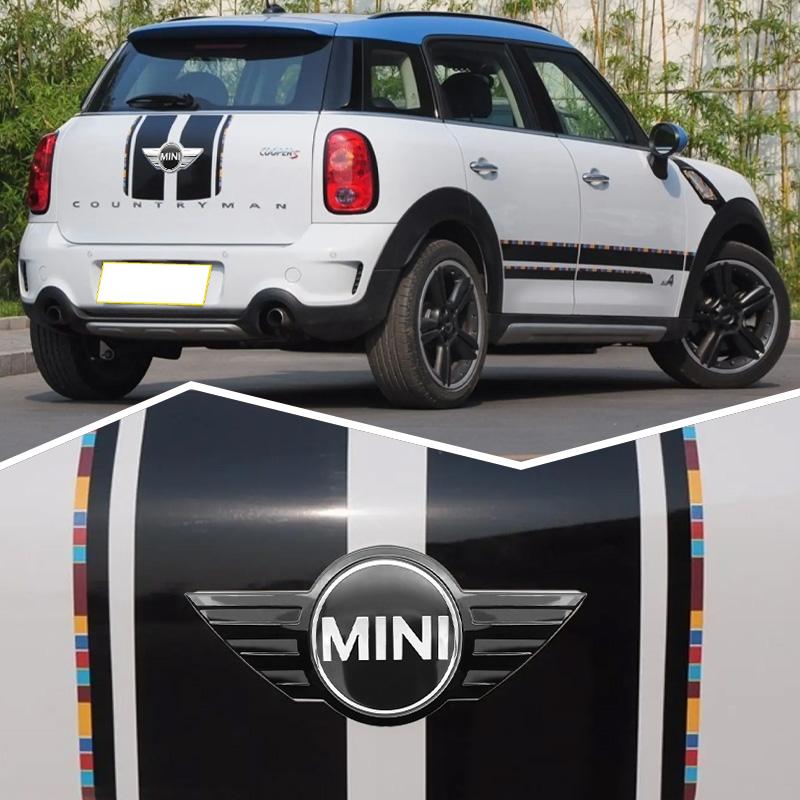 1Pcs 27.5cm 3D ABS Applicable Only For Mini Cooper S R60 R61 Car Front Hood Logo Sticker Rear Trunk Auto Badge Decal Accessories g4