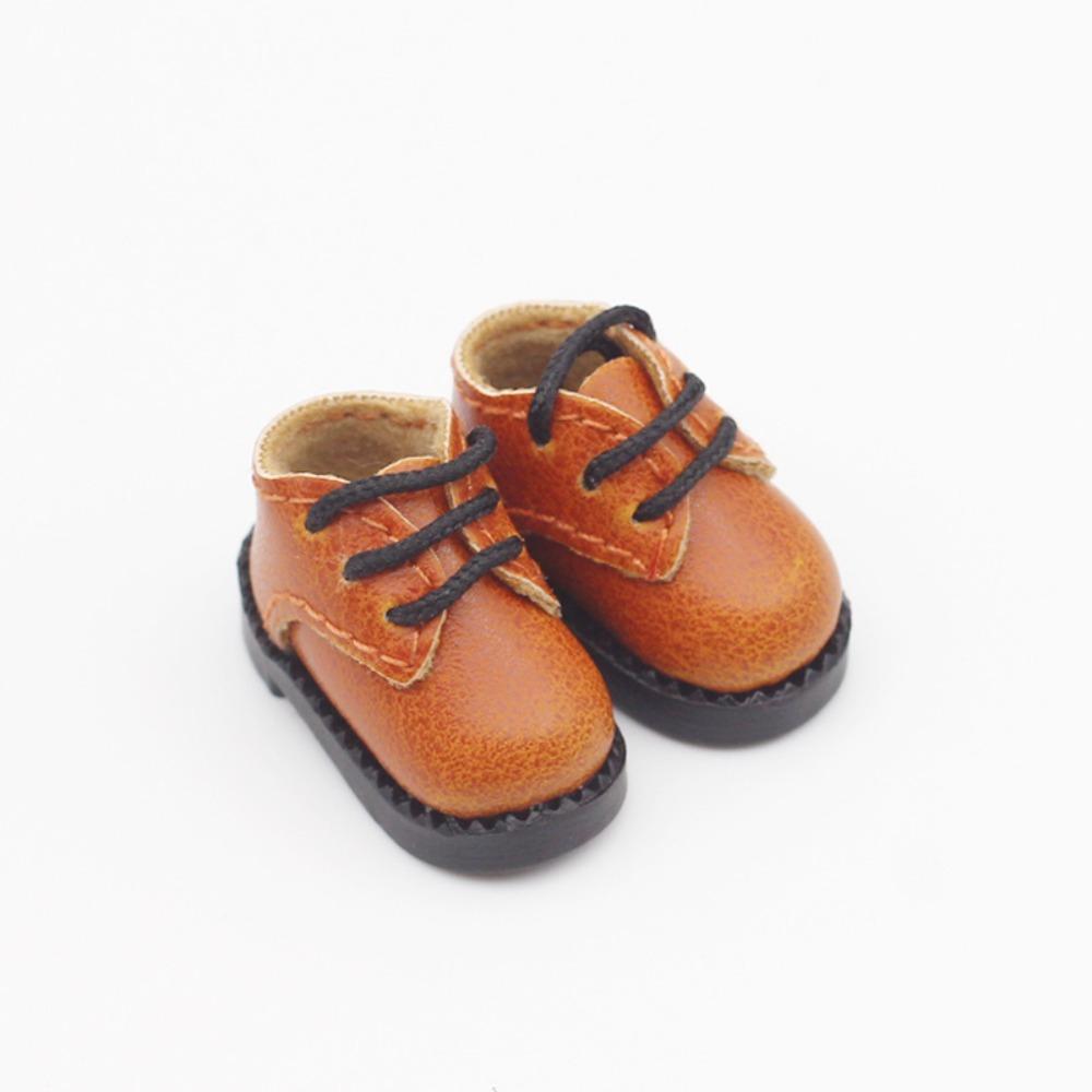 1Pair PU Leather 1/12 Bjd Doll Shoes Shoes Doll BJD Doll PU Shoes Doll PU Leather Shoes  ob11 Doll