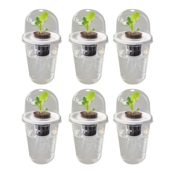 Станция для размножения растений Горшок для семян Прозрачная чашка с рассадой Стартер для проращивания семян Гидропонная корзина Купольная крышка