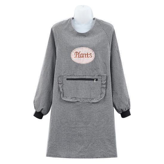 Женский длинный хлопковый домашний рукав, маслостойкий, чистый кухонный фартук, карман