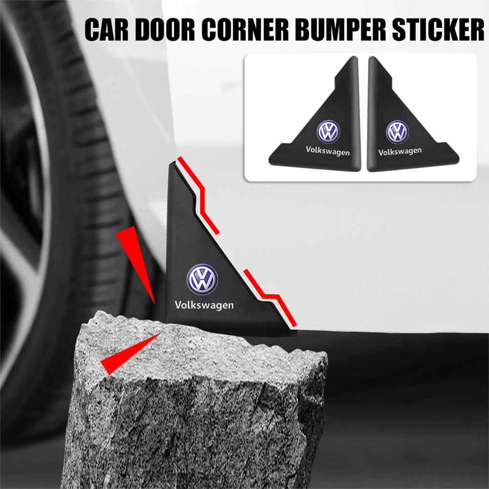 LMN1 2/4Pcs Silicone Car Door Corner Cover Anti-Scratch Protection Valve Cap For VW Golf 7 Passat B6 Mk4 Tiguan Scirocco Polo Touran
