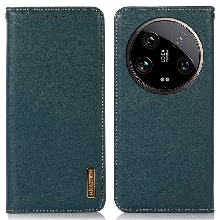 Чехол для Xiaomi 14 Ultra с блокировкой RFID-кошелька из натуральной коровьей кожи, чехол для телефона