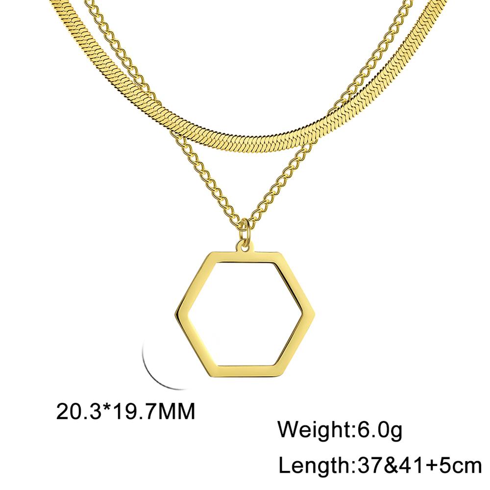 Xiaomi Skyrim Minimalist Geometric Round Choker Necklace for Women Stainless Steel Simple Double Layer Clavicle Snake Chain Jewelry New