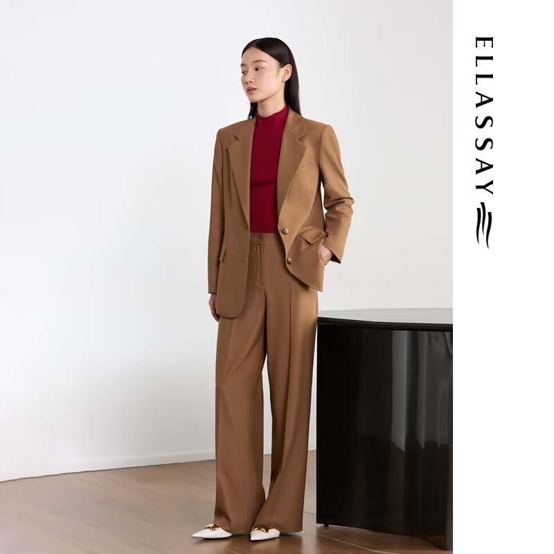 ELLASSAY Women's Wool-Blend Vintage Casual Blazer