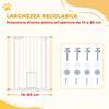 Dog Gate with Small Door, Pressure Fit and Self-Closing, 74-80x91.4cm, White
