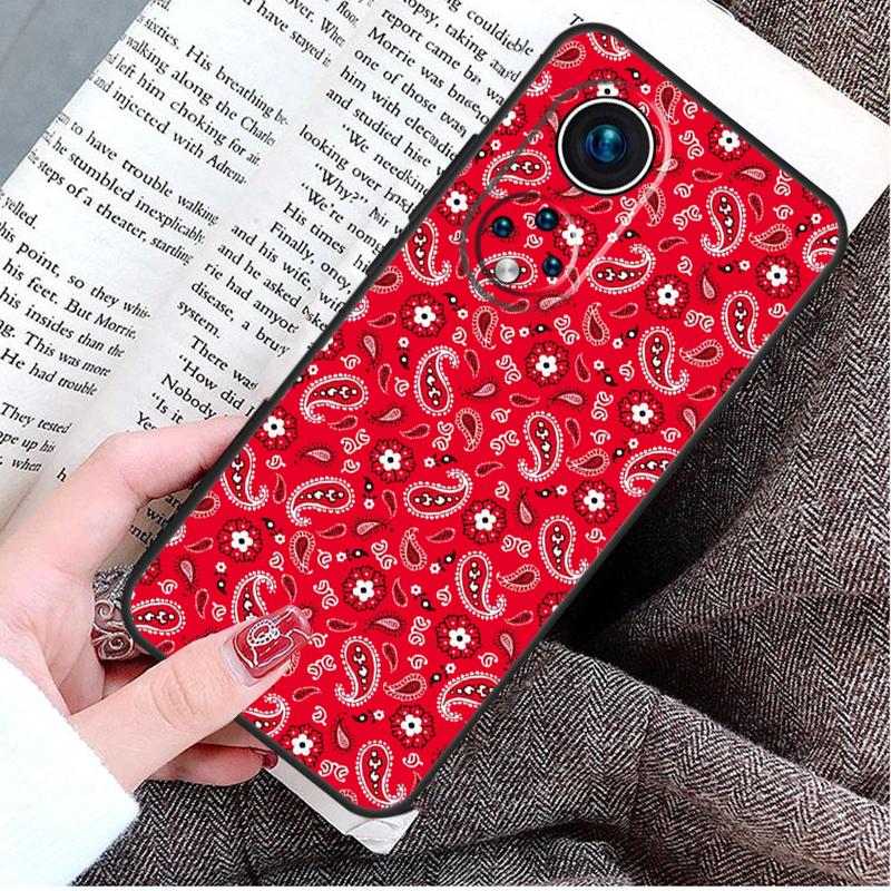 Красная бандана с узором пейсли Чехол для Honor Magic 5 6 7 8 Pro Honor Win RT X9d X9c X9b X9a X8c X8b 50 70 90 400 200 Lite