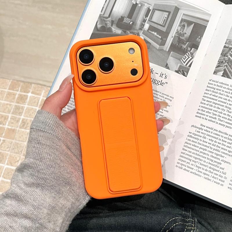 Оригинальный Жидкий Держатель Складной Конфетница Для iPhone 17 Air 16 15 14 Plus 13 12 11 Pro Max Однотонный Ударопрочный Гладкий Чехол