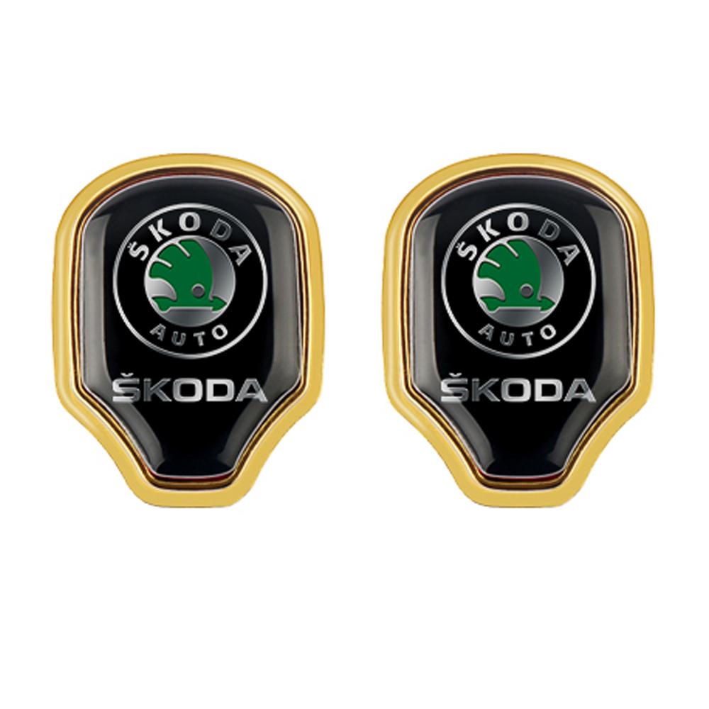 Car Sticker 1/2pcs Metal Car Hook Hanger Handbag Sticker Decor Accessories For Skoda Octavia Fabia Rapid VII Yeti Enyaq Kodiaq S