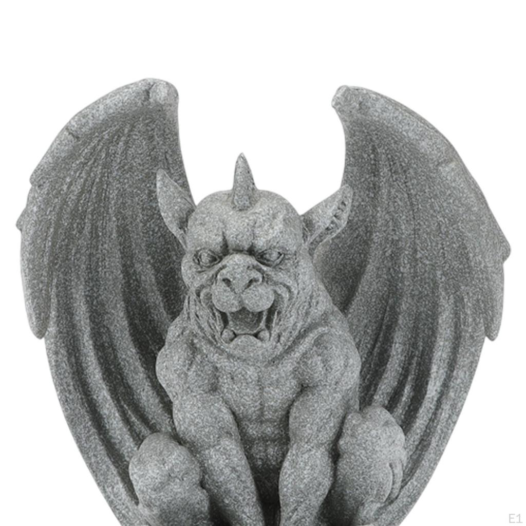 Садовая статуя с солнечным светом, скульптура горгульи, готическое всепогодное украшение, освещение для заднего двора