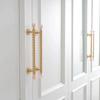 Natural Crystal +Brass Cabinet Handle and Knob T Bar Bedroom Door Handle Nordic Art Handle/Drawer Knobs for Furniture Hardware