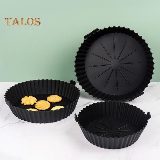Silicone Bakeware Non Stick Microwave Good Flexibility Practical Round Design Fryer Silicone Bakeware Baking Tools