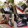 Men's Waterproof Rain Boots Outdoor Solid Color Fishing Boots Fashion Non-slip Waterproof Shoes Solid Color Mid-tube Rain Boots