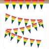 5M 10 Faces Colorful Triangle Flag Triangle LGBT Pride Hand Flag Rainbow Flag Homosexual