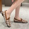 2025 Новые женские балетки Весна Осень Плоские Повседневные Туфли для Женщин Трикотаж Балетки Круглый Носок Модный Принт Лоферы Обувь