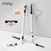 Klaisy Silver Diamond Slim Triangular Double-Ended Waterproof Eyebrow Pencil: Ultra-Fine, Long-Lasting, Smudge-Proof, Sweat-Proof, Automatic.