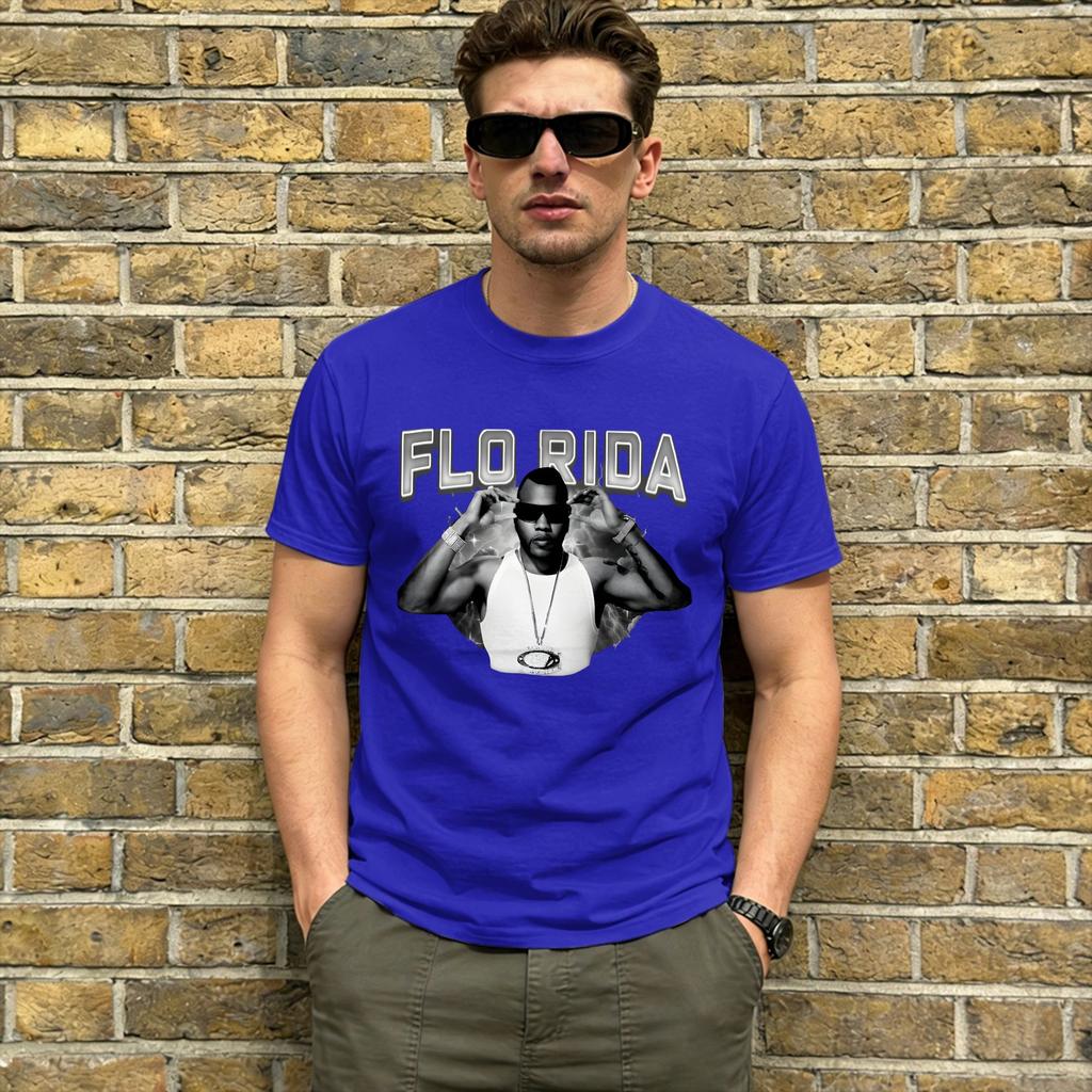 Rapper Flo Rida Tshirt Summer Cotton Tshirts For Unisex Fashion Design Tee Shirt Shortsleeved Y2k Casual Tops