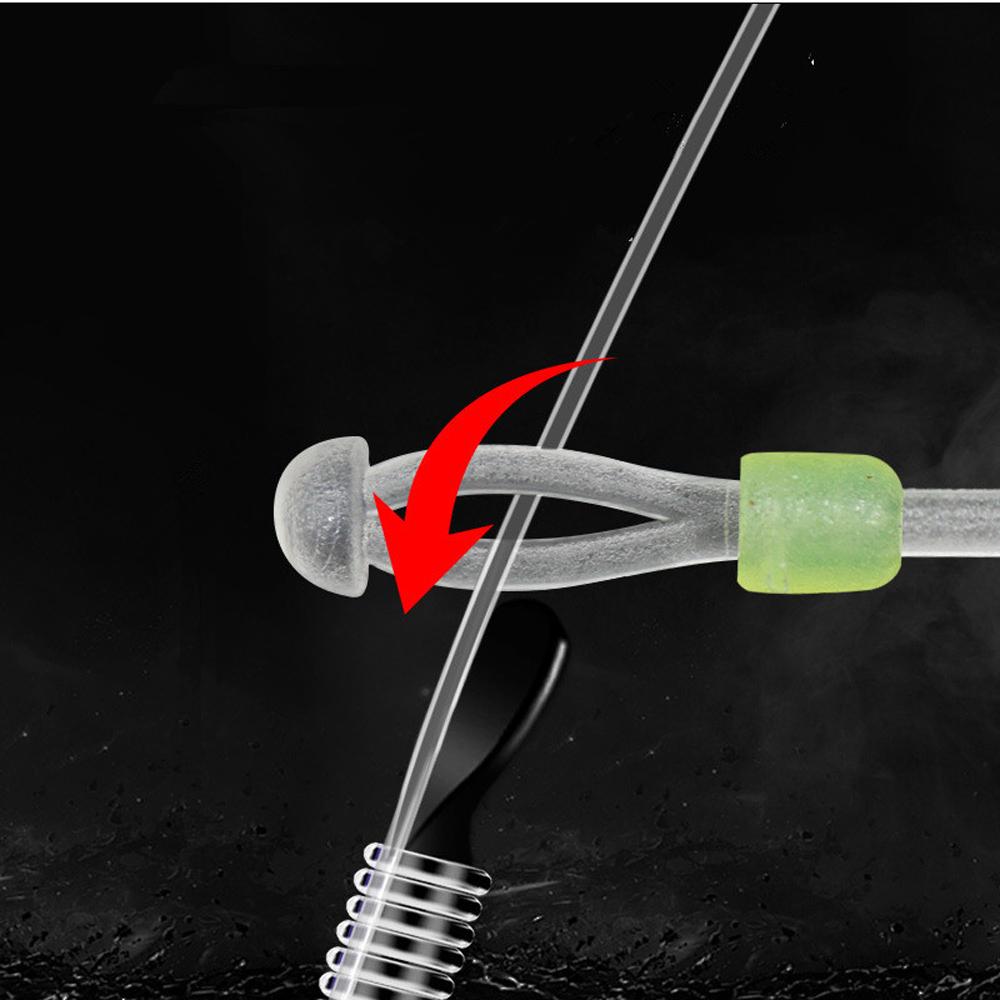 Space Bean Double Head Fish Hook Fixed Distance Splitter Fish Line Separator Silicone Double Hook