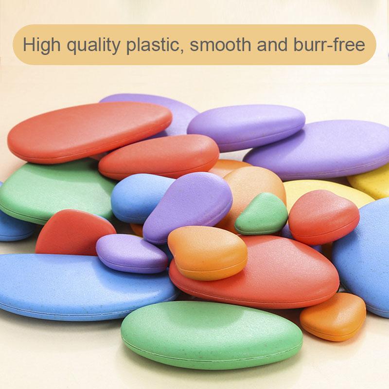Non-Toxic Children 3D Puzzle Montessori Toys Rainbow Pebbles Logical Thinking Game Kids Painting Sensory Learning Toys For 3-6 Years Old