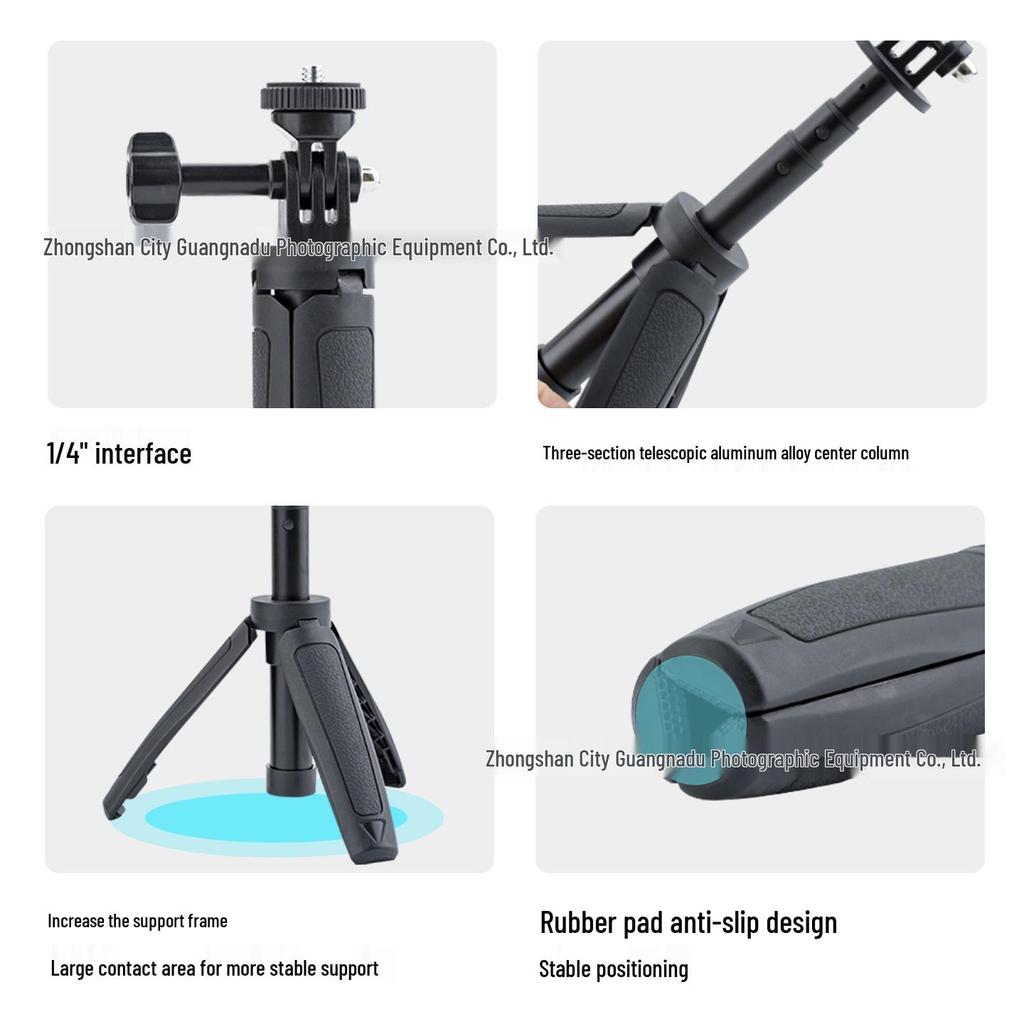 GoPro Action Camera Mini Tripod & DJI Action5 Portable Desktop Selfie Stick Stand