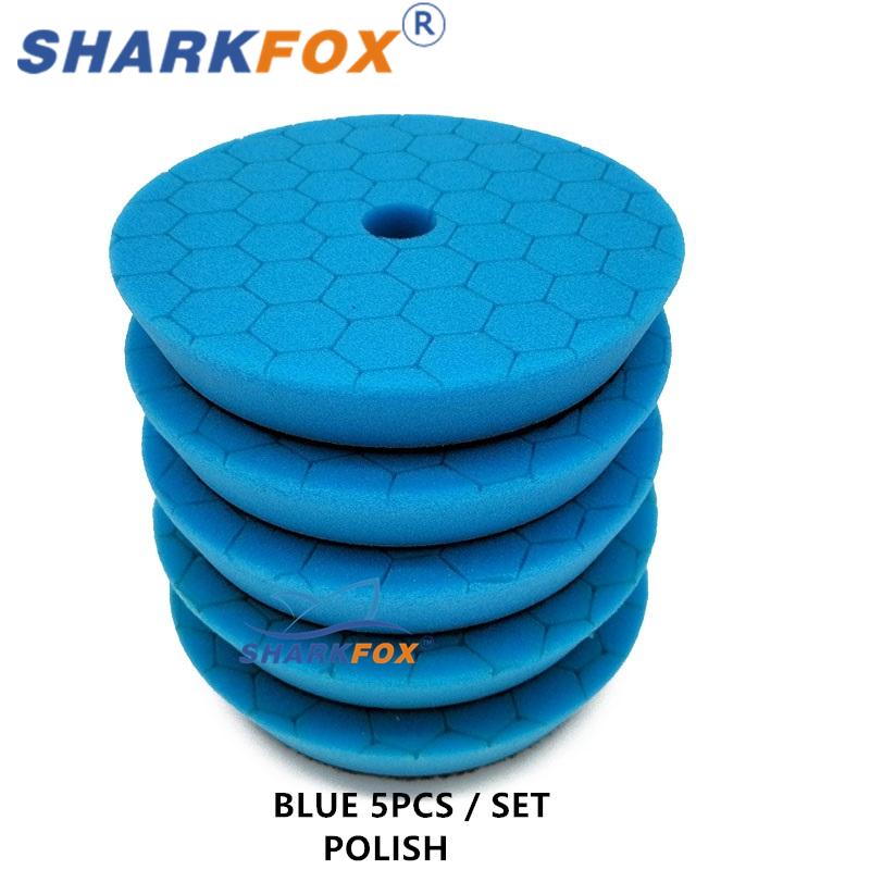 Sharkfox 5 шт./лот 3"(80мм)/5"(125мм)/6"(150мм) Автомобильные губчатые полировальные круги для DA/RO/GA полировальной машины
