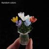 Simulation Flower Glass Flower Decor Lovely Glass Flower Bouquet  for Home Room Decoration