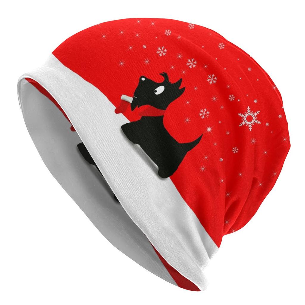Шапка-бини Scotties, вязаные шапки для женщин, унисекс, модные теплые зимние шапки для собак шотландского терьера Skullies, шапки для катания на лыжах