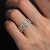Fashion Wedding Rings for Women Modern Design Sparkling Cubic Zircon Crystal Rings Luxury   CopperFemale Jewelry