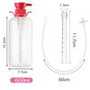TOUFEIYUAN Multipurpose Enema Pump with Enema Syringe, Clean Shower, and Manual Pump for Bowel Movements, Unisex, 600ml Capacity, Includes One 60cm Tu