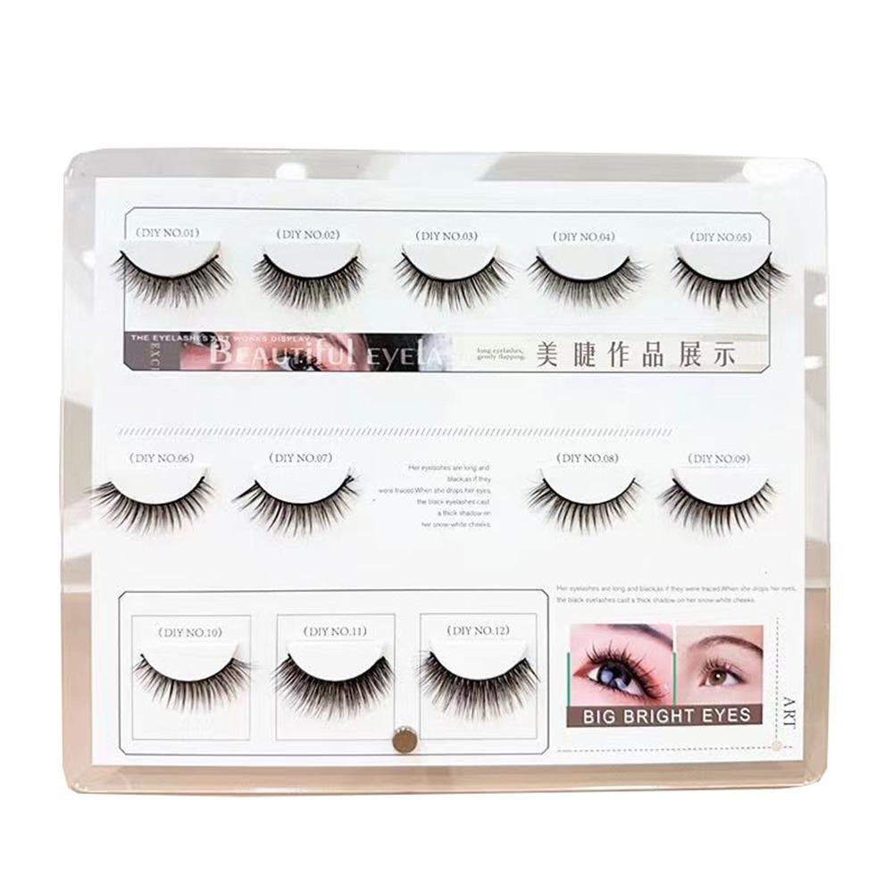 10/12/16/20 Grids Eyelash Display Board Metal Stand Eye Lash Plate Beauty Salon