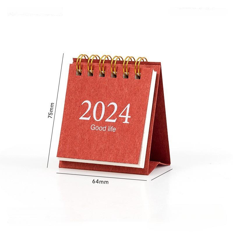 Мини-Настольный Календарь Маленький Ретро Европейский Стиль Цветочный Календарь 2024 Прекрасный Портативный Календарь Студенческий/Офисный Настольные Аксессуары