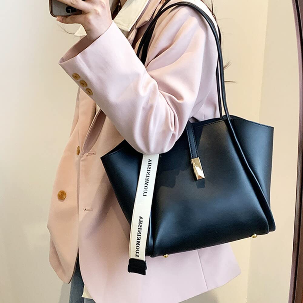 Tote bag with with set for Korean office pretty [Amulet] ribbon, women's bag, pouch, product, plain, teens, 20s, 30s, fashion, casual, vl-6176-gn-f