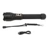 LED Flashlight with Electronic Display Type C USB Charging Waterproof Ultra Bright Flashlight for
