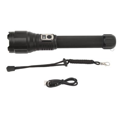 Светодиодный фонарик с электронным дисплеем, зарядка через USB Type C, водонепроницаемый, сверхъяркий фонарик для