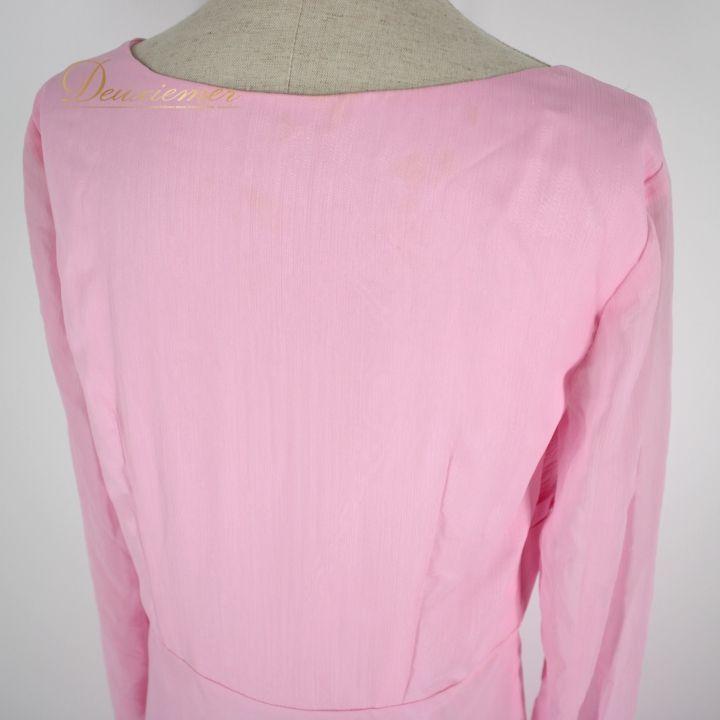 Used Ballroom dance costume, standard dress, one piece, lesson wear, party costume, thang loi, plain, simple, glossy, pink, cute, neat, spring color,