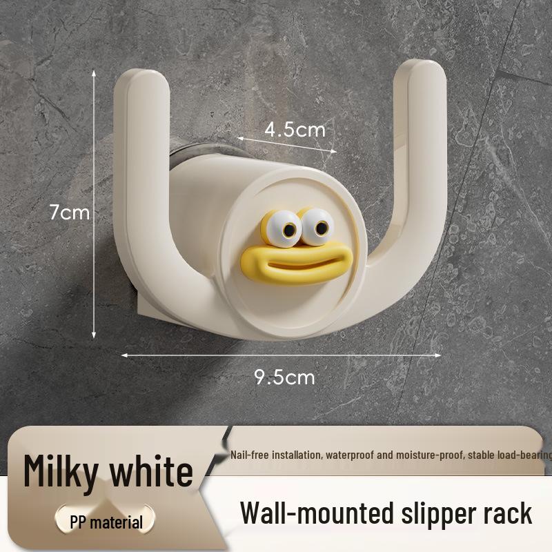 Настенная полка для обуви без сверления: Милые подвесные тапочки и многофункциональное хранение для ванной
