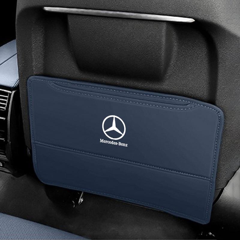 PNR1 Car Anti-Kick Mats Auto Seat Back Protector Cover For Mercedes Benz AMG W212 W204 W211W168 W213 W205 W210 W124 C E S-Class GLK