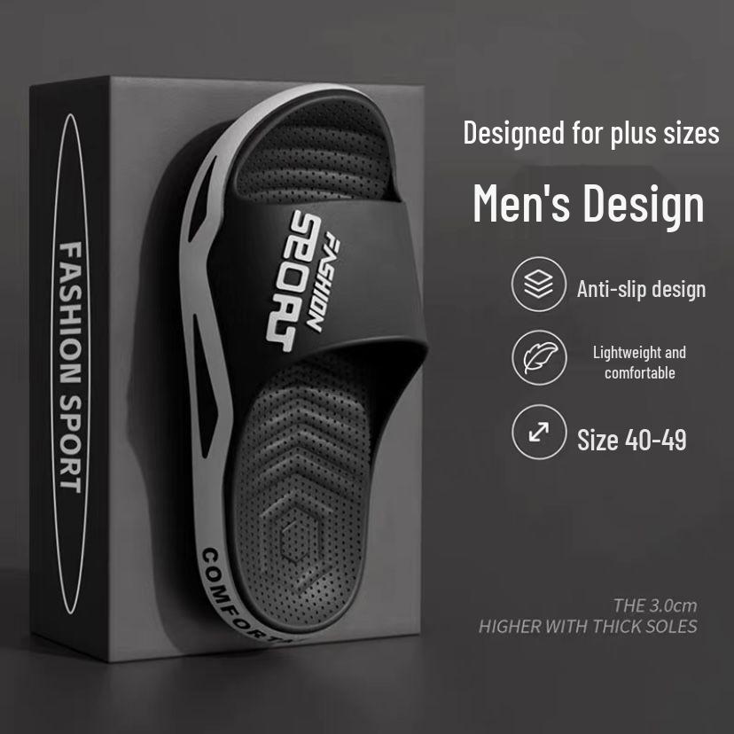 Мужские нескользящие прохладные летние тапочки для улицы, дома и ванной