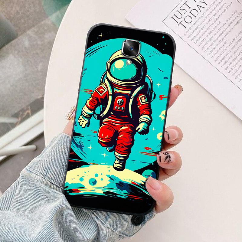 For Oneplus 3 3T Case Soft TPU astronaut Silicone Phone Cover for Oneplus 3 3T 5T Cases Black Bumper Funda One plus 3T 5 T