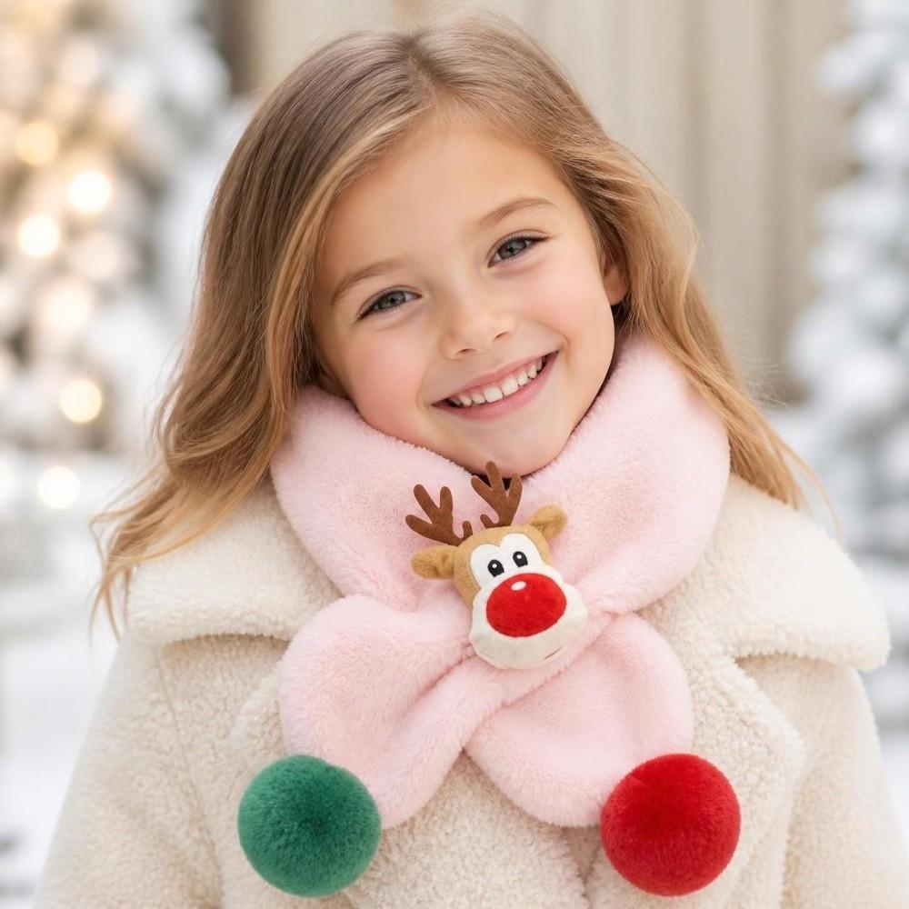 Warm Kids Neck Warmer Winter Fleece Scarf Cozy Children Plush Scarf for Boys Girls