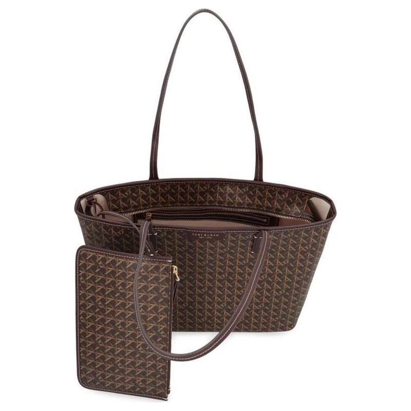 TORY BURCH Tangli Baiqi Ever-Ready Series Fully Printed Retro Pattern Coated Canvas Canvas Bag Tote Bag Tote Bag Shopping Bag Handbag Small 147748-207
