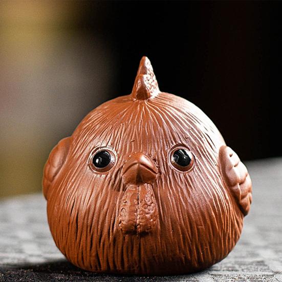 Чайный сервиз с цыпленком ручной работы в виде фиолетового песка, украшение для милого реалистичного цыпленка