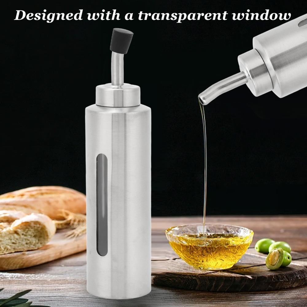 304 Stainless Steel Olive Oil Dispenser 150ml Sauce Storage Container Restaurant Use