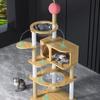 Solid Wood Cat Tower Tree Apartment Scratcher House Sofa Mat Hammock Cat Scratching Platform Toy Pet Products for Kittens