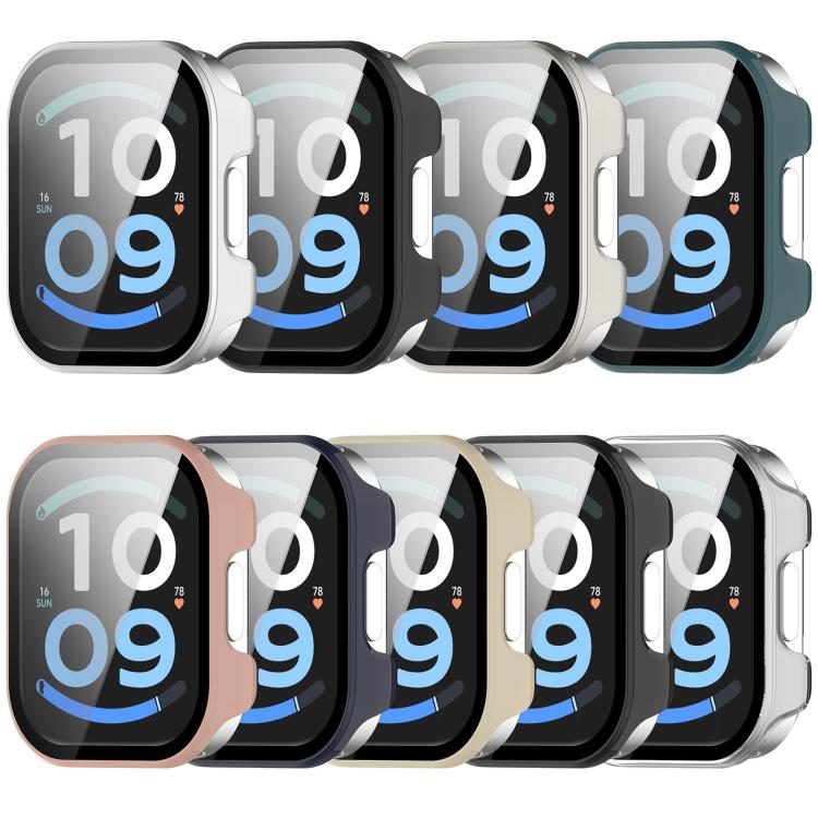 Tempered Film Integrated PC Watch Protective Case for Redmi Watch 6 Active, All-in-One Watch Shell Cover