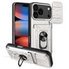 For iPhone 17 Pro Case PC+TPU Kickstand Phone Back Cover with Camera Slider