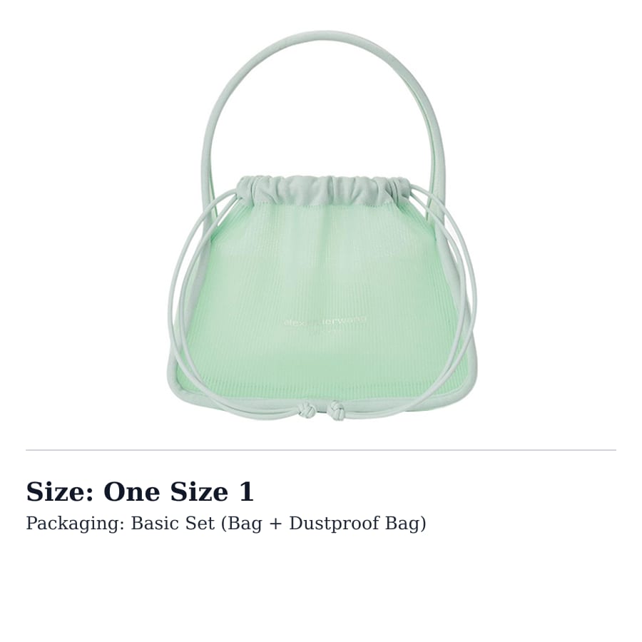 Alexander Wang Ryan Polyester One Shoulder Handbag Small Women's Light Green 20223K21T350